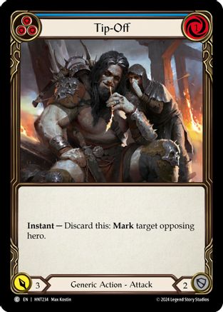 Tip-Off (Blue) (HNT234) Rainbow Foil - The Hunted