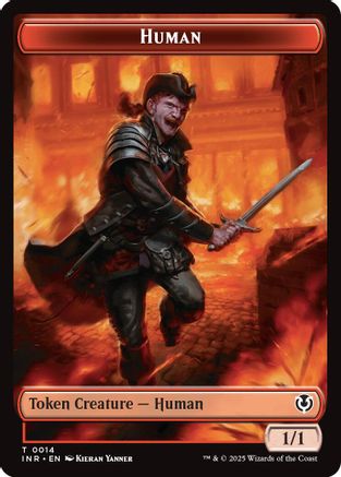 Human (0014) // Emblem - Chandra, Dressed to Kill Double-Sided Token (INR14 // 24) Foil - Innistrad Remastered | Silver Goblin