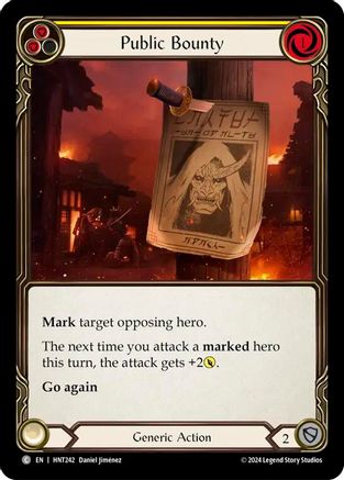 Public Bounty (Yellow) (HNT242) Rainbow Foil - The Hunted