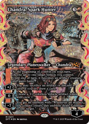 Chandra, Spark Hunter (Showcase) (Fracture Foil) Foil (411) - Aetherdrift