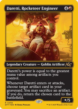 Daretti, Rocketeer Engineer (First-Place Foil) (DFT-458) - Aetherdrift Foil | Silver Goblin