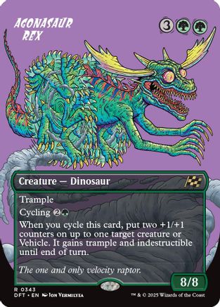 Agonasaur Rex (Borderless) Foil (343) - Aetherdrift