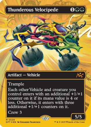 Thunderous Velocipede (Borderless) (First-Place Foil) Foil (529) - Aetherdrift