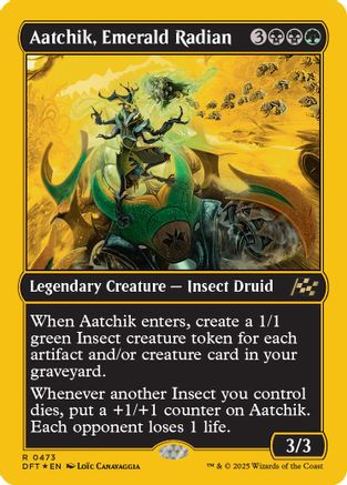 Aatchik, Emerald Radian (First-Place Foil) Foil (473) - Aetherdrift | Silver Goblin