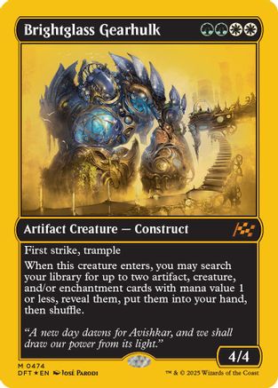 Brightglass Gearhulk (First-Place Foil) (DFT-474) - Aetherdrift | Silver Goblin