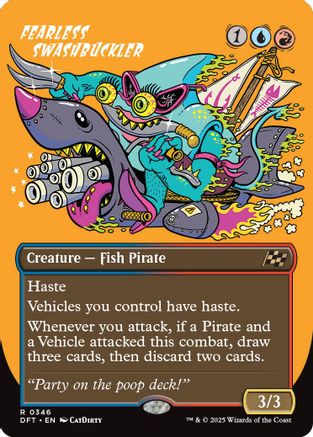 Fearless Swashbuckler (borderless) Foil (346) - Aetherdrift