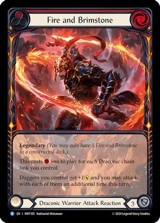 Fire and Brimstone (Extended Art) (HNT105) - The Hunted Rainbow Foil