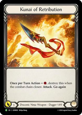 Kunai of Retribution (GEM002) Cold Foil - GEM Pack 1