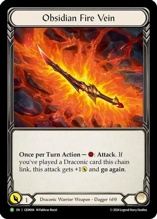 Obsidian Fire Vein (GEM004) Cold Foil - GEM Pack 1