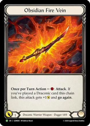 Obsidian Fire Vein (GEM005) Cold Foil - GEM Pack 1