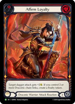 Affirm Loyalty (GEM012) Rainbow Foil - GEM Pack 1