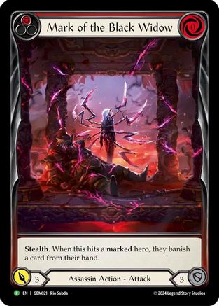 Mark of the Black Widow (GEM021) Rainbow Foil - GEM Pack 1