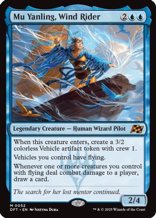 Mu Yanling, Wind Rider Foil (052) - Aetherdrift | Silver Goblin