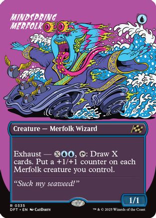 Mindspring Merfolk (Borderless) (-335) - Aetherdrift | Silver Goblin