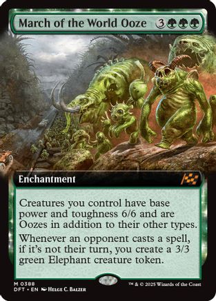 March of the World Ooze (Extended Art) Foil (388) - Aetherdrift