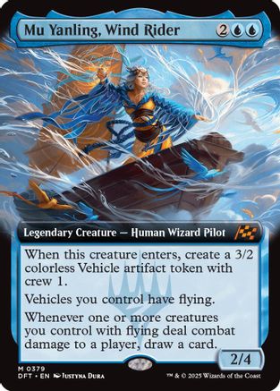 Mu Yanling, Wind Rider (Extended Art) (-379) - Aetherdrift Foil | Silver Goblin