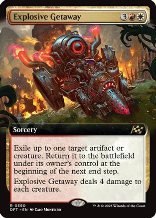 Explosive Getaway (Extended Art) (-390) - Aetherdrift Foil | Silver Goblin