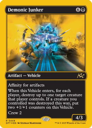 Demonic Junker (First-Place Foil) Foil (448) - Aetherdrift | Silver Goblin