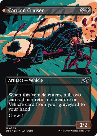 Carrion Cruiser (Borderless) Foil (305) - Aetherdrift