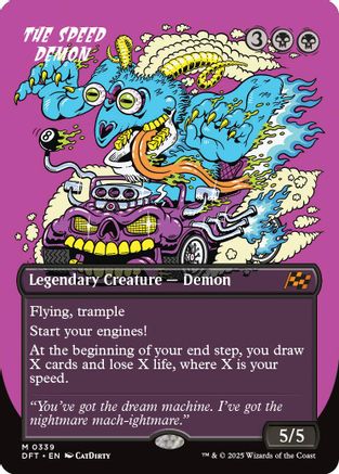 The Speed Demon (Borderless) Foil (339) - Aetherdrift