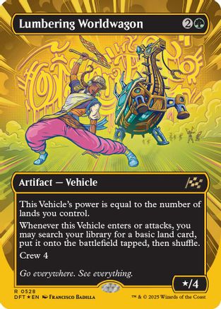 Lumbering Worldwagon (Borderless) (First-Place Foil) Foil (528) - Aetherdrift | Silver Goblin