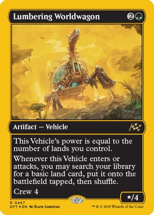 Lumbering Worldwagon (First-Place Foil) Foil (467) - Aetherdrift