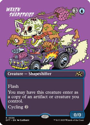 Waxen Shapethief (Borderless) Foil (336) - Aetherdrift