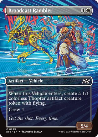 Broadcast Rambler (Borderless) Foil (293) - Aetherdrift