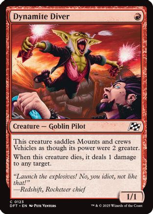 Dynamite Diver (DFT123)  Foil - Aetherdrift | Silver Goblin