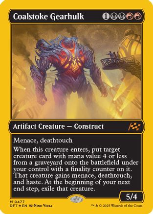 Coalstoke Gearhulk (First-Place Foil) (DFT477)  Foil - Aetherdrift | Silver Goblin