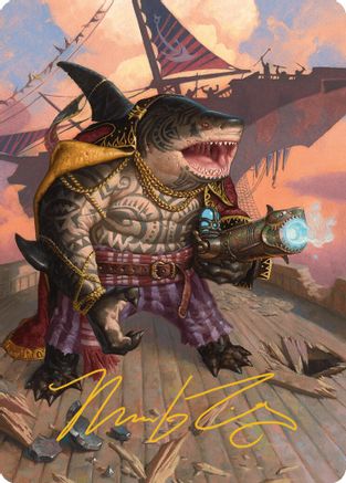 Captain Howler, Sea Scourge Art Card (4/54) (Gold-Stamped Signature) (AADFT004)  - Art Series: Aetherdrift | Silver Goblin