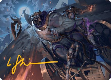 Zahur, Glory's Past Art Card (Gold-Stamped Signature) (010) - Art Series: Aetherdrift | Silver Goblin