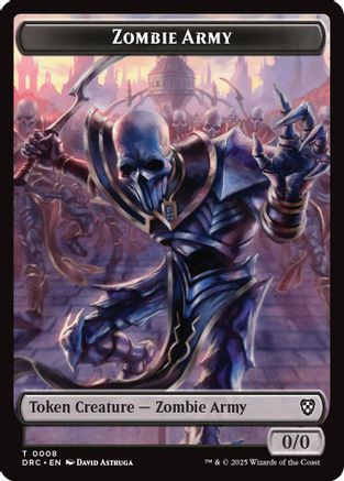 Zombie Army // Zombie Warrior Double-Sided Token Foil (8 // 9) - Commander: Aetherdrift