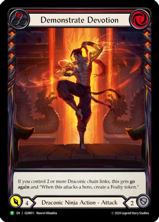 Demonstrate Devotion (Red) (GEM011) Rainbow Foil - GEM Pack 1