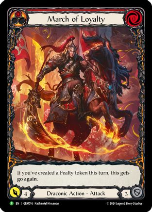 March of Loyalty (Red) (GEM016) Rainbow Foil - GEM Pack 1