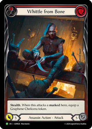 Whittle from Bone (Red) (GEM026) Rainbow Foil - GEM Pack 1