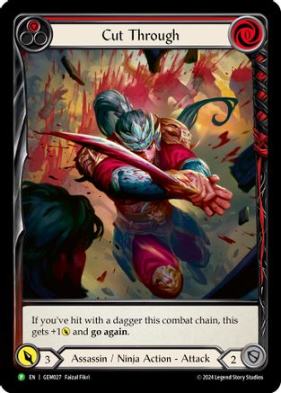 Cut Through (Red) Rainbow Foil (GEM027) - GEM Pack 1 | Silver Goblin