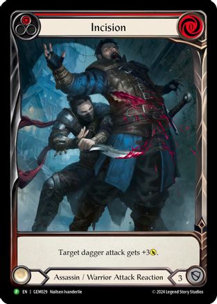 Incision (Red) (GEM029) Rainbow Foil - GEM Pack 1