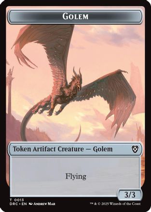 Golem (0013) // Nalaar Aetherjet Double-Sided Token (13 // 16) - Commander: Aetherdrift | Silver Goblin