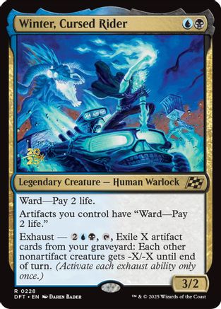 Winter, Cursed Rider (Prerelease) (228) Foil - Aetherdrift