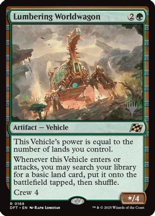 Lumbering Worldwagon Foil (168) - Promo Pack: Aetherdrift