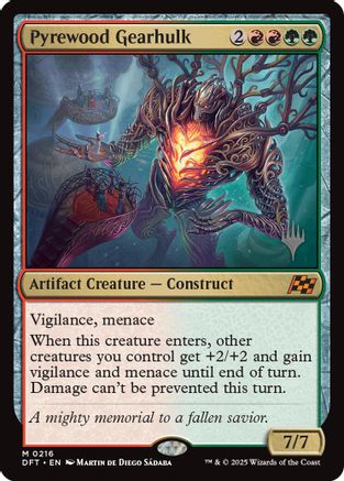 Pyrewood Gearhulk Foil (216) - Promo Pack: Aetherdrift