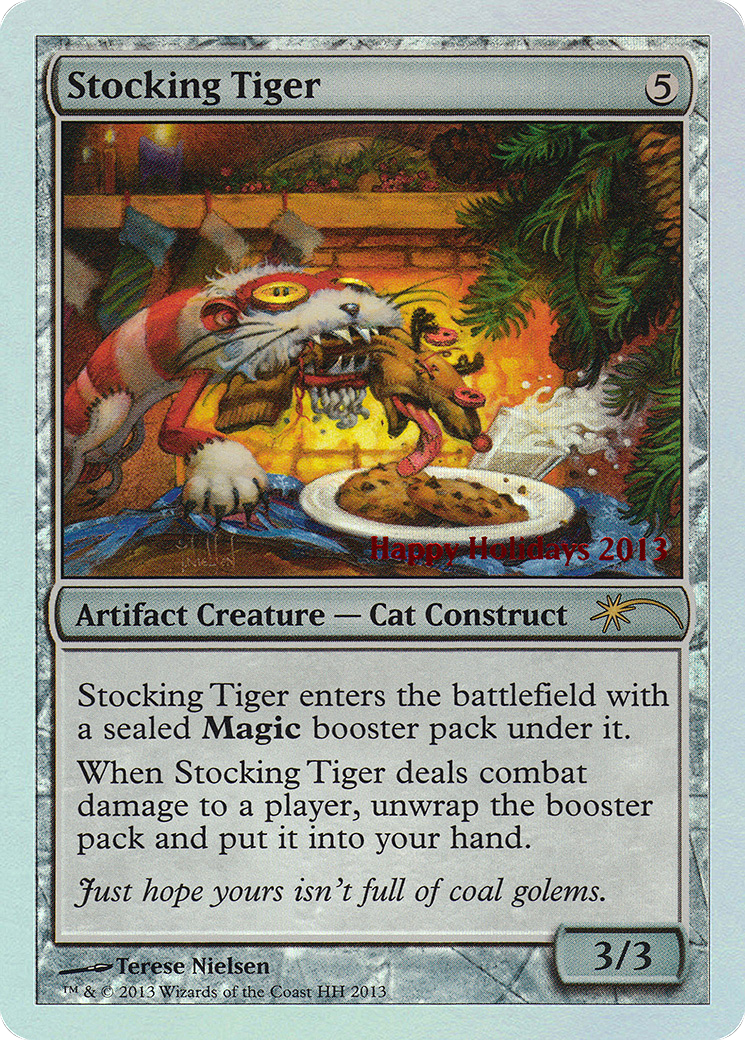 Stocking Tiger (2013) Foil - Happy Holidays