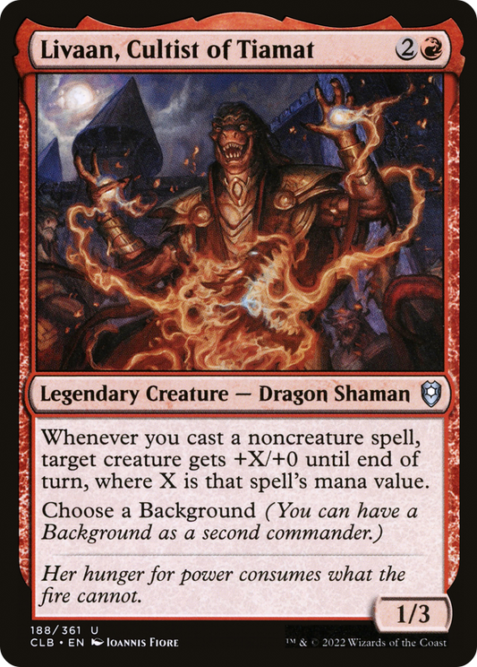 Livaan, Cultist of Tiamat [Commander Legends: Battle for Baldur's Gate]