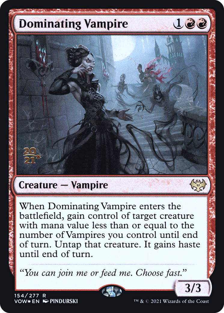 Dominating Vampire [Innistrad: Crimson Vow Prerelease Promos] | Silver Goblin