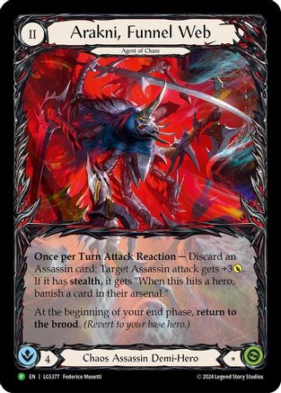Arakni, Funnel Web (Extended Art) - LGS377 Rainbow Foil (LGS377) - Flesh and Blood: Promo Cards