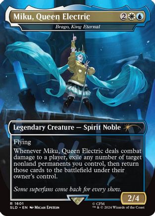 Miku, Queen Electric - Brago, King Eternal (1601) - Secret Lair Drop Series | Silver Goblin