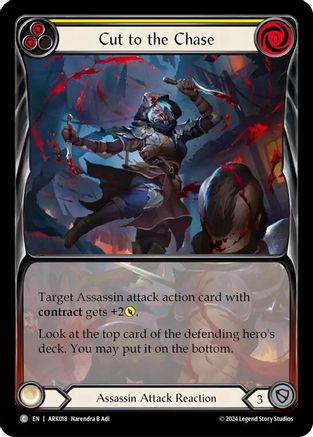 Cut to the Chase (Yellow) (Extended Art) (ARK018)  - Blitz Deck: The Hunted - Arakni