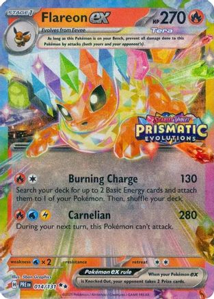 Flareon ex - 014/131 (Prismatic Evolutions Stamp) (14) Holofoil  - Miscellaneous Cards & Products