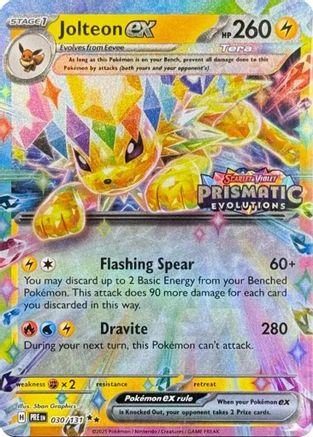 Jolteon ex - 030/131 (Prismatic Evolutions Stamp) (30) Holofoil  - Miscellaneous Cards & Products